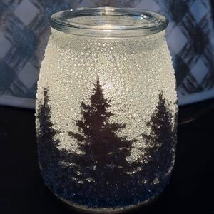 Scentsy Frosted Night Jar with Tree Design